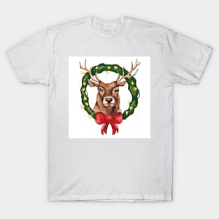 Watercolor - Christmas reindeer T-Shirt